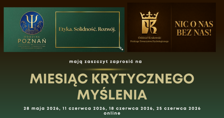 Miesiąc krytycznego myślenia – seria wykładów